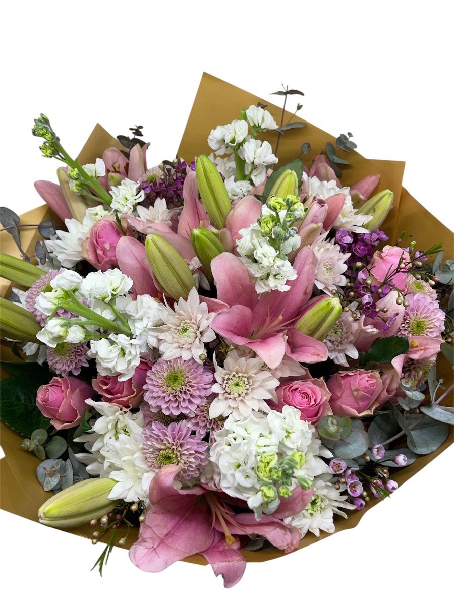 Bunch of pink and white